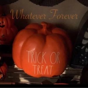 Halloween decor large Rae Dunn pumpkin